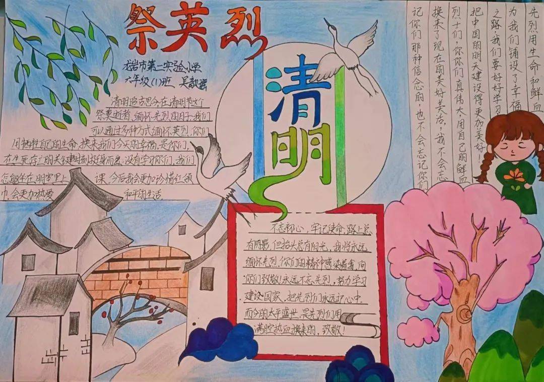 祭英烈,手抄报内容